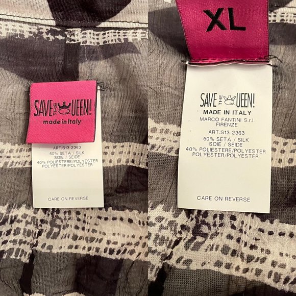 NWT The Queen Silk Blend Jacket Sz XL Lightweight Mixed Design New W/ Tags Plus - Picture 12 of 12